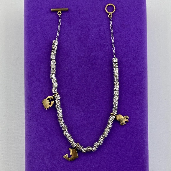 DoDo Jewelry Jewelry - 💛 DoDo Jewelry Sterling Station Bracelet | Silver Beads & Gold Animal Charms
